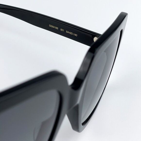 NEW Gucci GG0418S 001 Black Grey Square Women Sunglasses main image 6